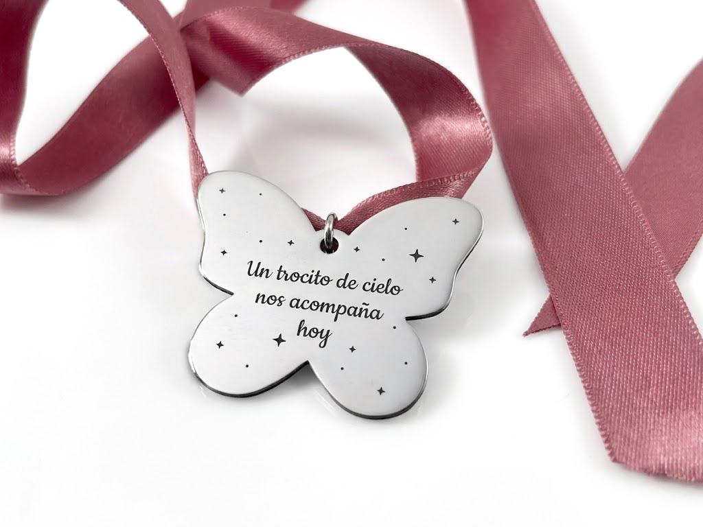 Medalla Ramo de novia Mariposa
