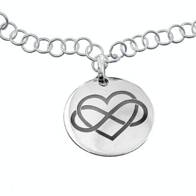 Pulsera cadena fina medalla corazoĢn infinito 550022