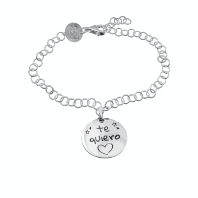 Pulsera cadena fina medalla te quiero-principal 550021