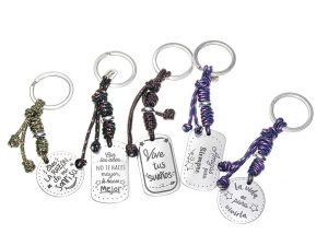 Sk llavero personalizado Llavero personalizado mensajes alegría LISO Llavero personalizado mensajes alegria