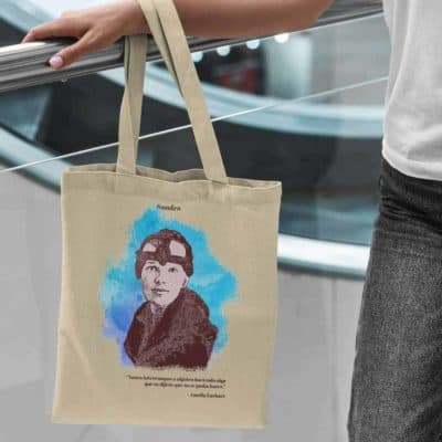 Amelia earhart cuadrado Tote bag Mujeres ilustres personalizada