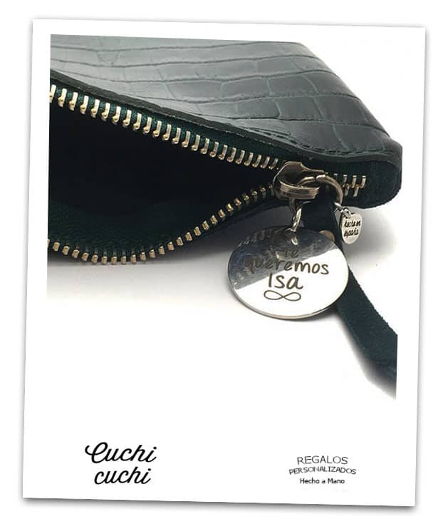 bolsos personalizados para clutch de mano piel iniciales nombre