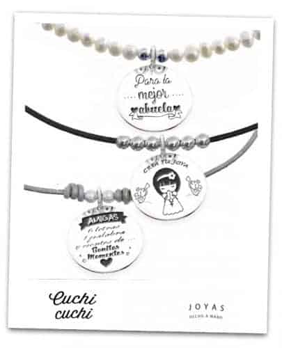 Collar personalizado colgantes con frase regalos crea tu joya Joyeria personalizada para mujeres: Pulseras y collares para regalar Joyeria personalizada para mujeres