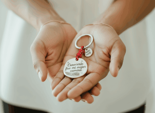 Inicio 4 Conocerte llavero Llaveros colección Mensajes enamorados