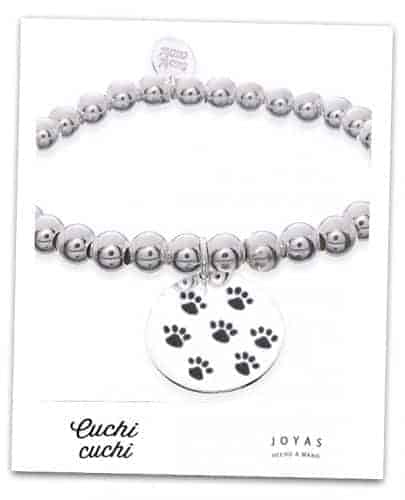 Huellas de perros plata regalar colgantes pulseras Colgante huella perro plata: Joyas personalizadas mascotas Colgante huella perro plata