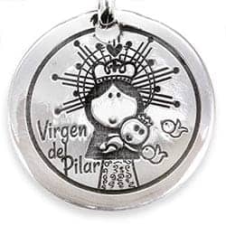 Medalla virgen v pilar Pulseras, colgantes y collares con medallas de la Virgen del Pilar medallas virgen del pilar