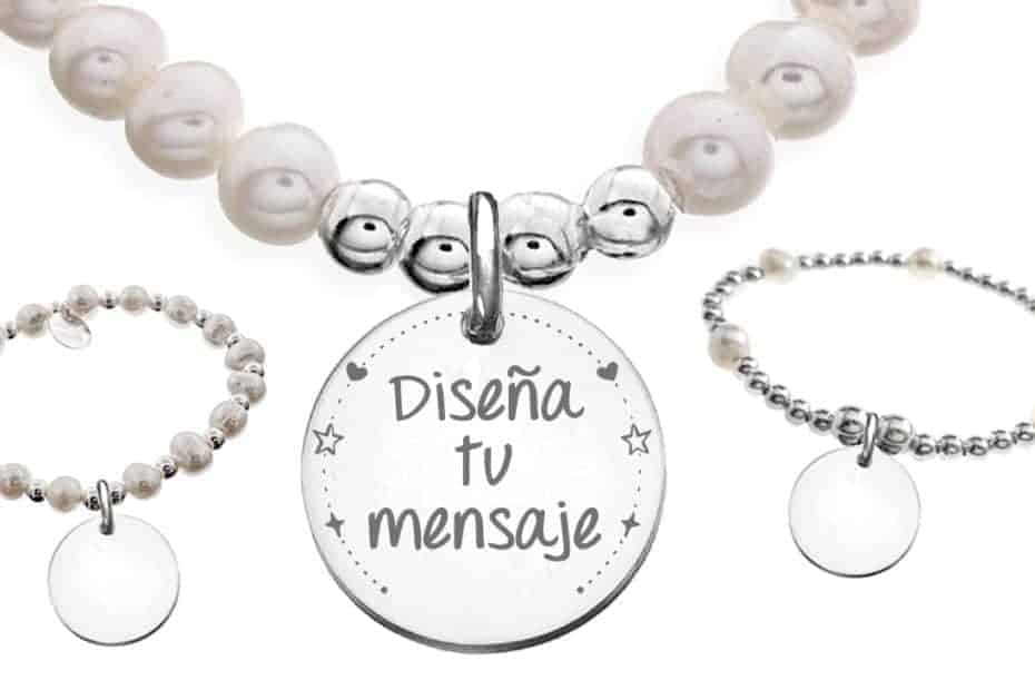 Perla principal Pulsera de perlas plata ley diseña tu joya joya personalizada