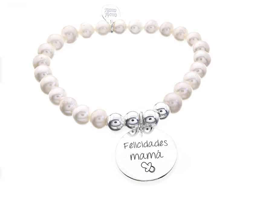 Pulsera felicidades mama Pulsera perlas personalizada MADRE