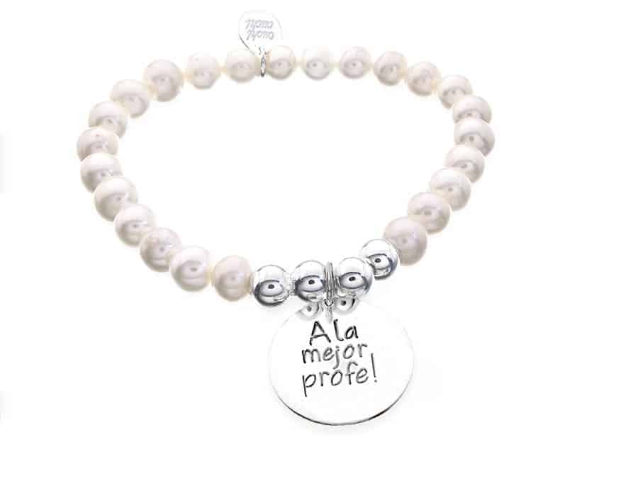 Pulsera personalizada perlas profe Pulsera personalizada perlas profe