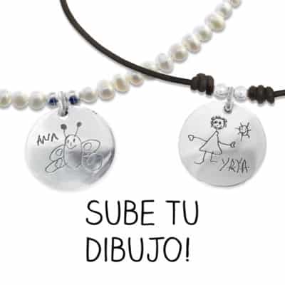 Pulsera tu dibujo collar mod Gargantillas personalizadas con dibujo pulseras personalizadas enamorados bolitas