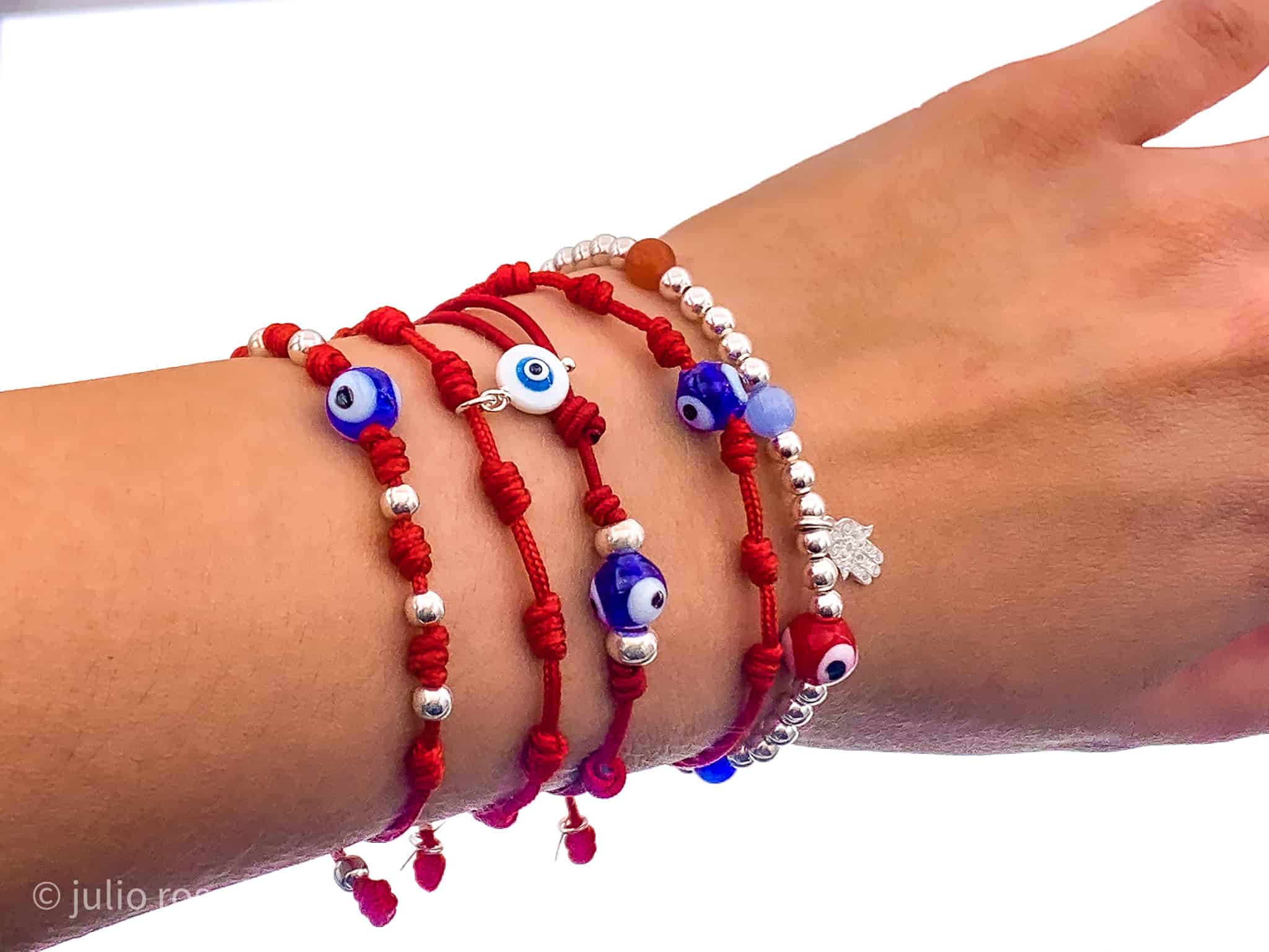 Pulseras mal de ojo y pulseras nudos rojo: amuletos - Cuchicuchi Regalos personalizados y joyas